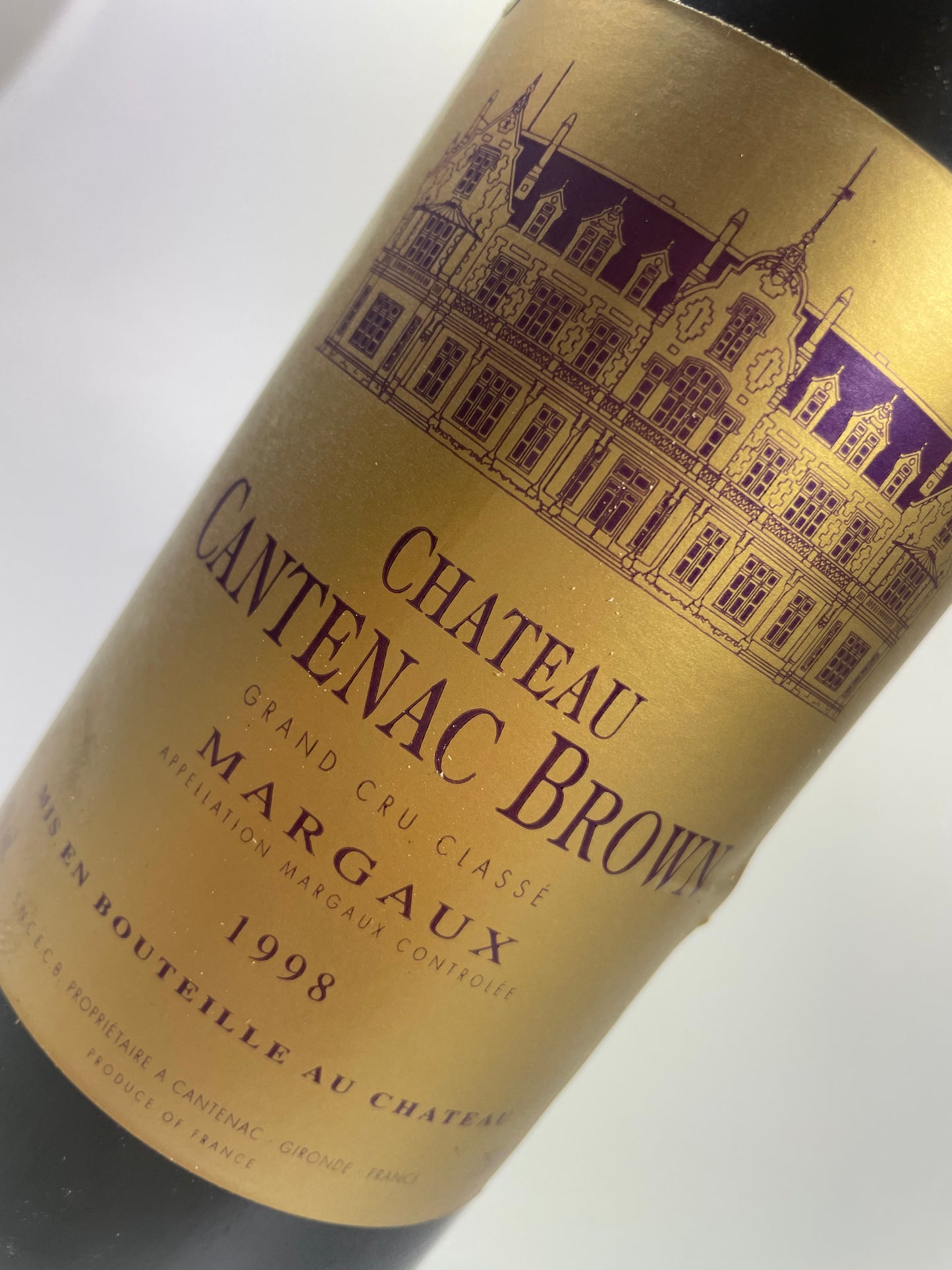 Etikett Cantenac Brown 1998