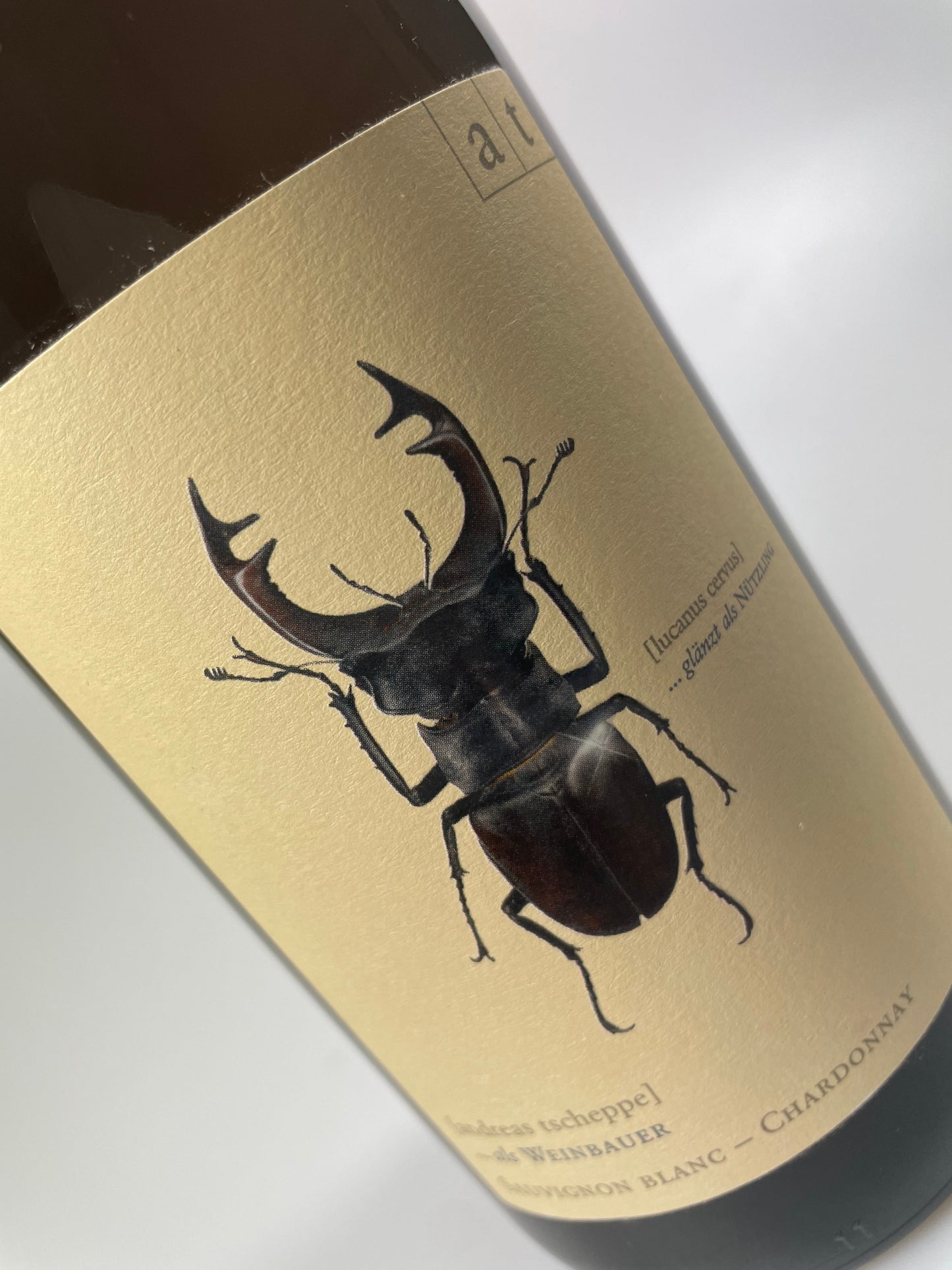 Etikett Hirschkäfer Sauvignon Blanc Chardonnay 2022 Tscheppe