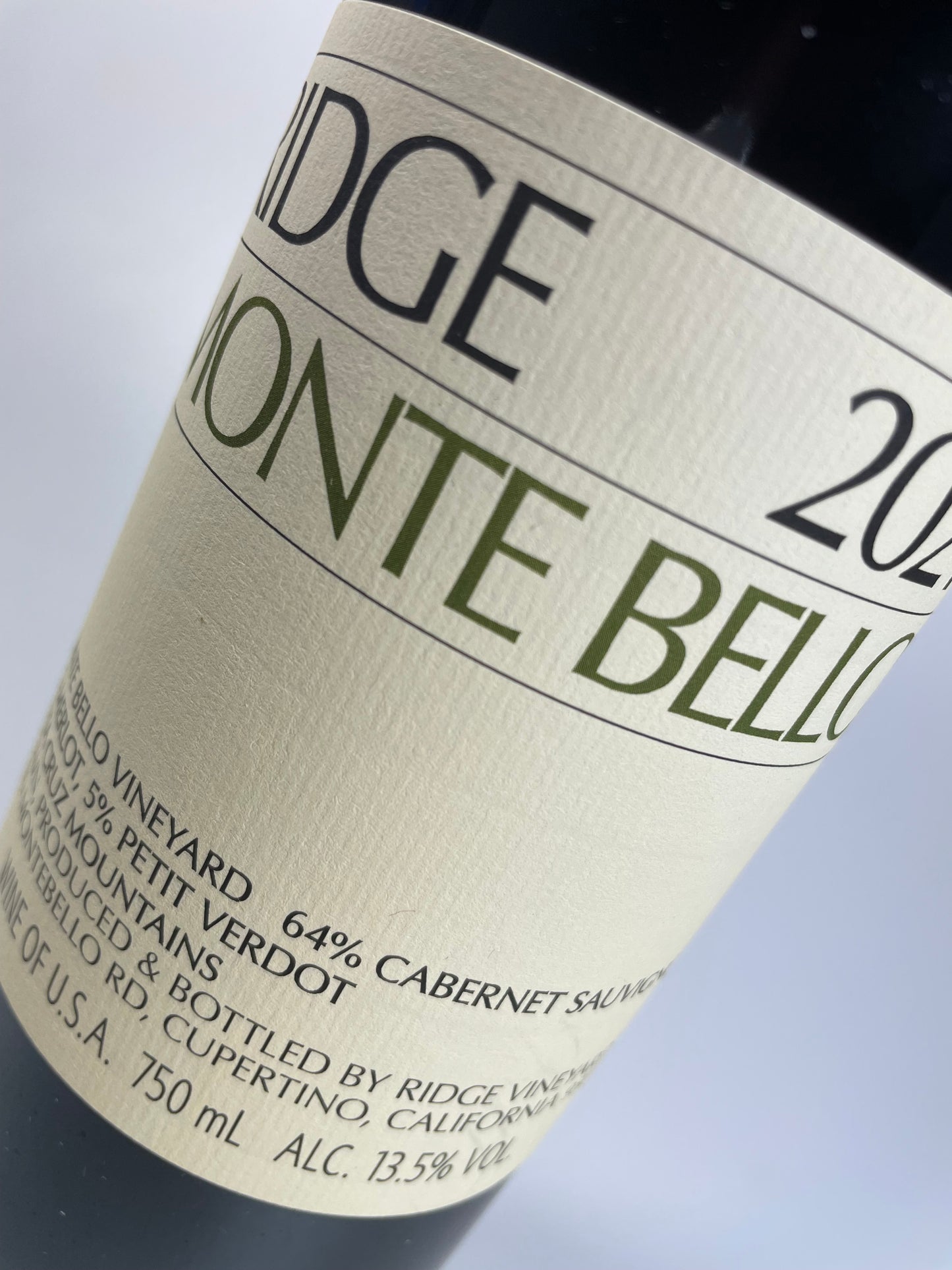 Etikette Monte Bello 2021