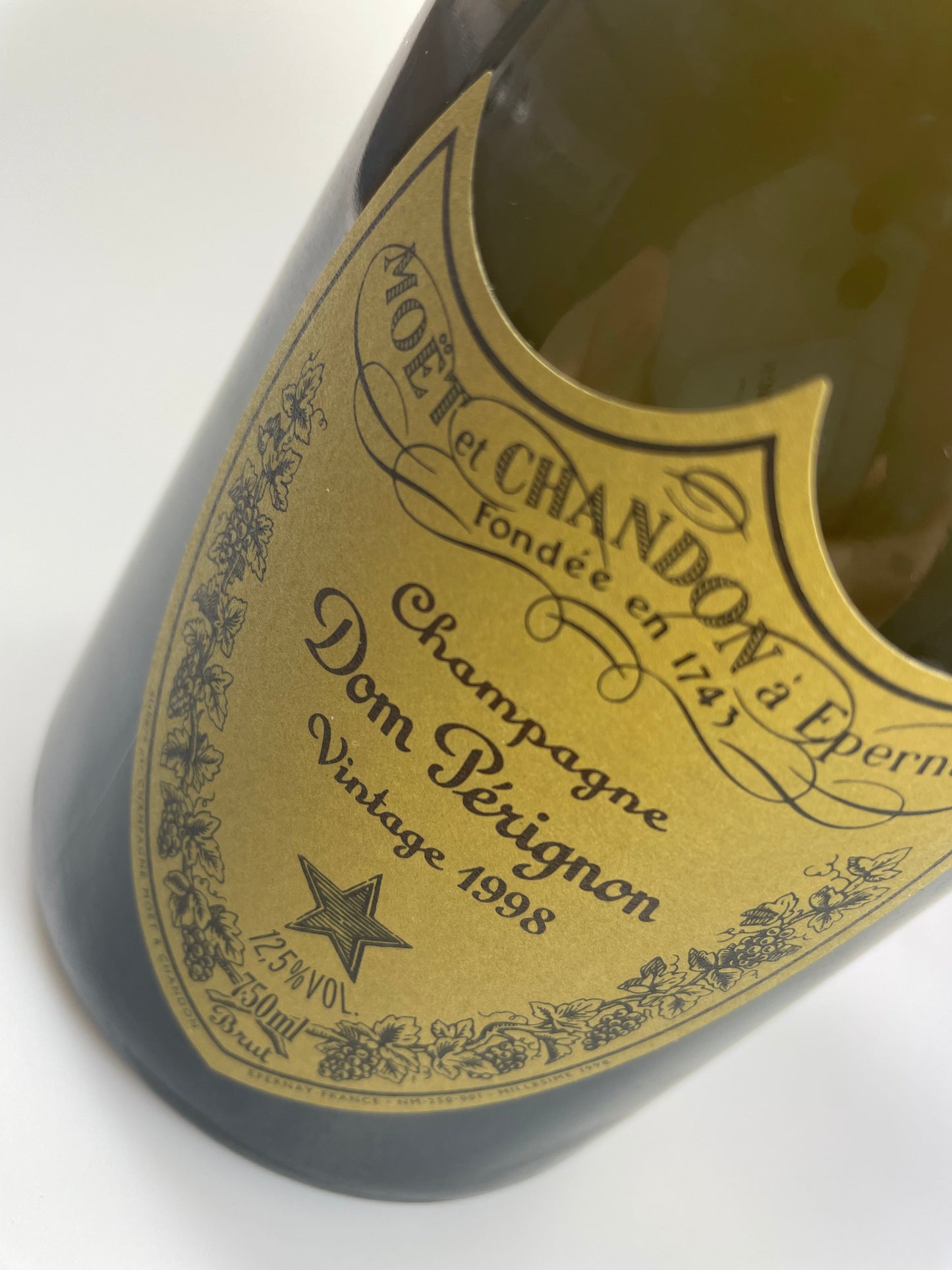 Etikett Dom Perignon 1998