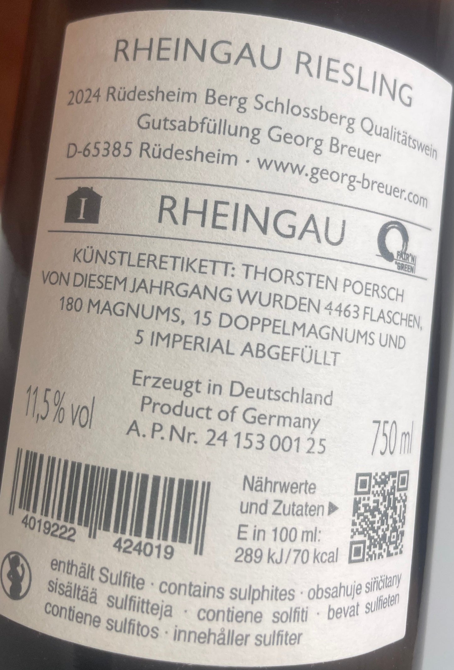 Georg Breuer Riesling Berg Schlossberg