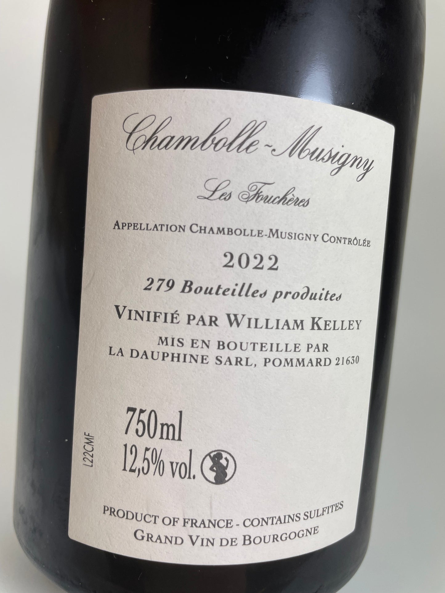 Etikett William Kelley Chambolle Musigny