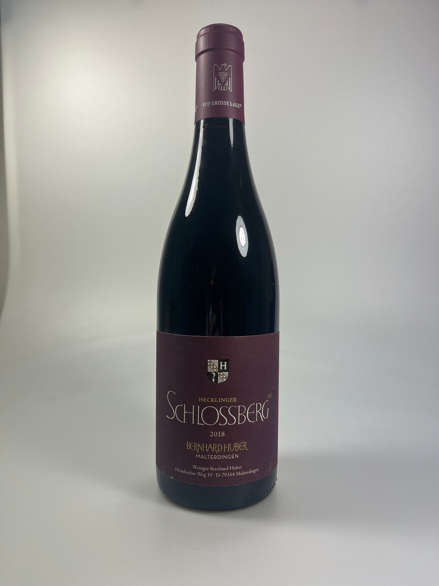 Weinflasche Bernhard Huber Schlossberg Pinot Noir 2018