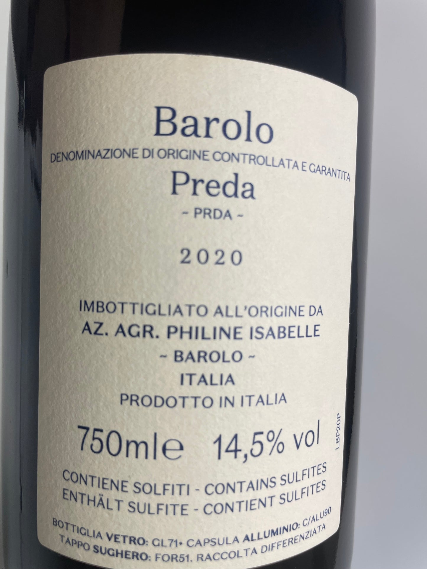 Barolo Preda 2020 Philine Isabelle