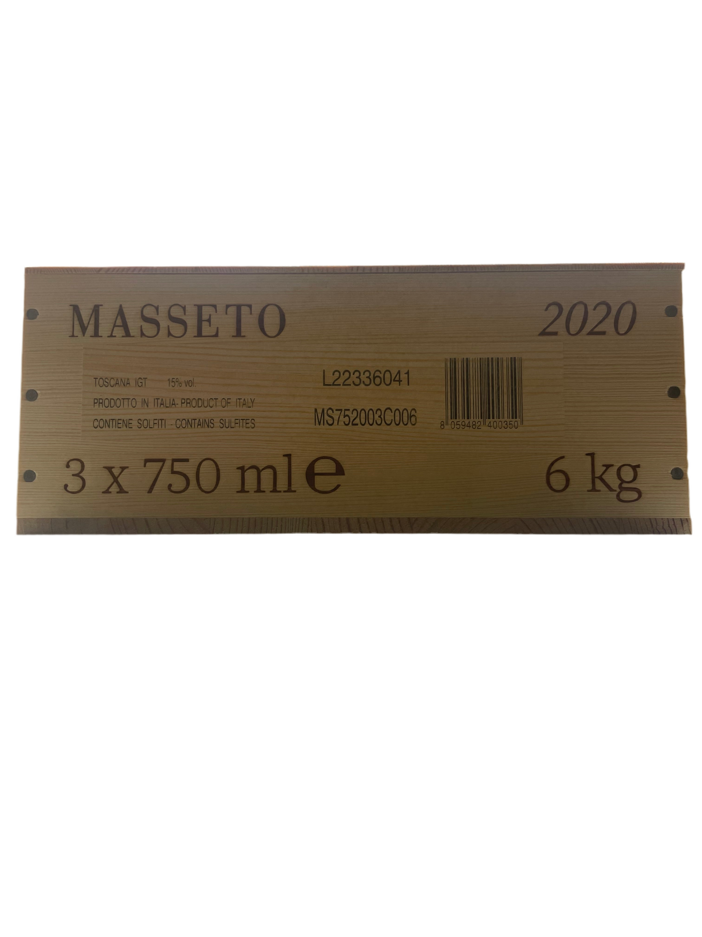 Holzkiste Masseto 2020 Ornellaia