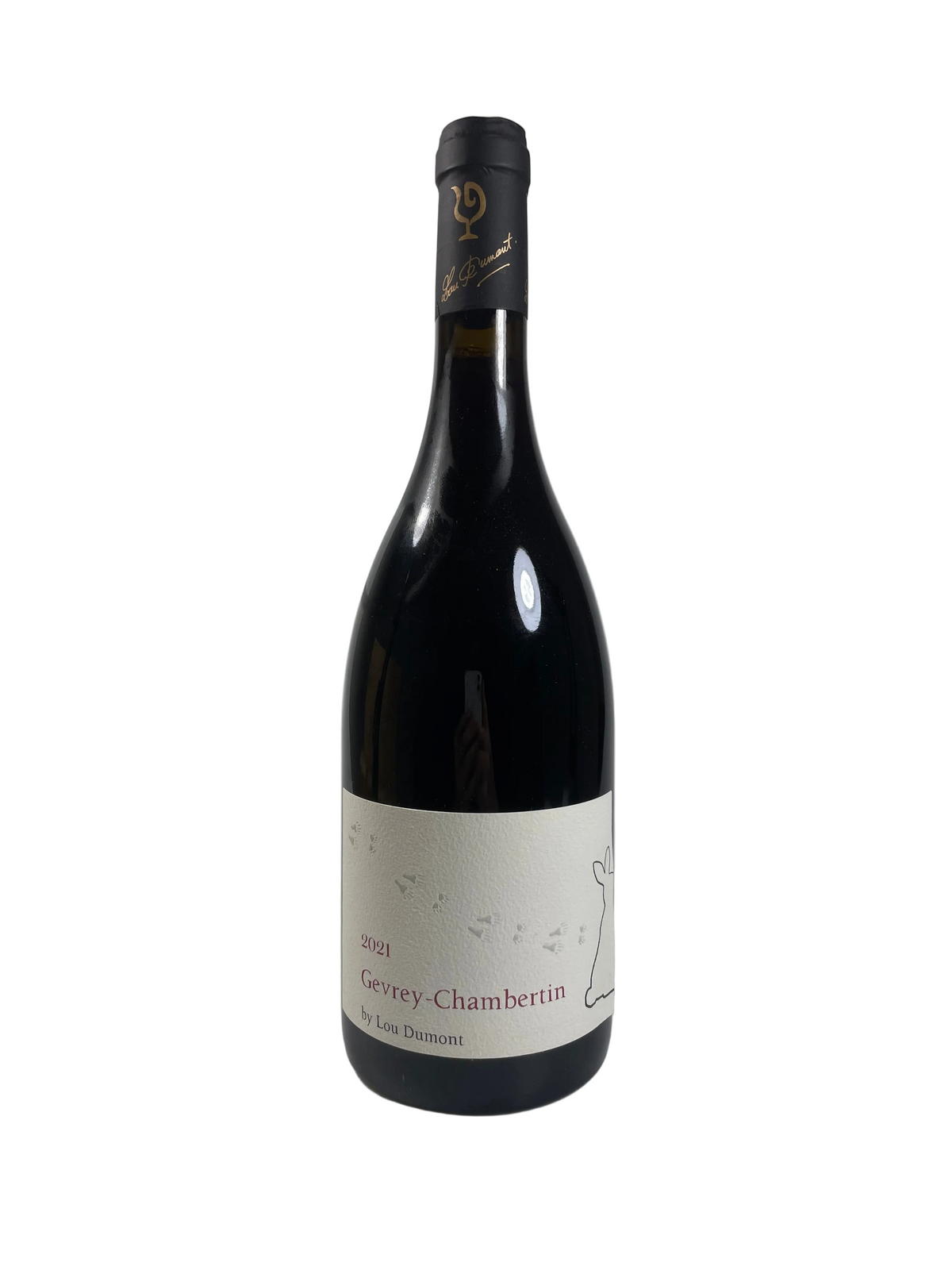 Weinflasche auf weißem Hintergrund Gevrey Chambertin bio 2021