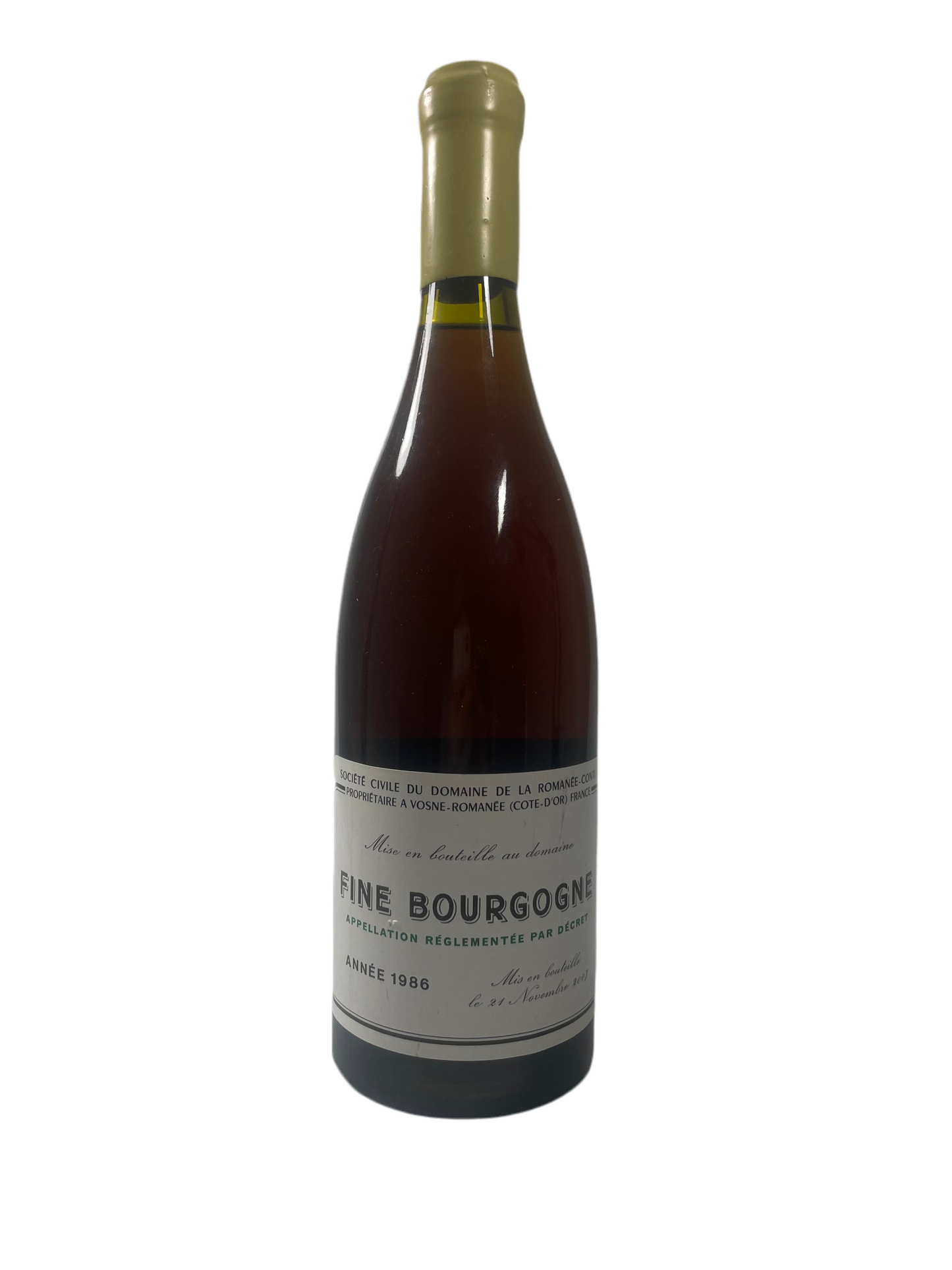 Flasche Domaine de la Romanee Conti Fine Bourgogne 1986