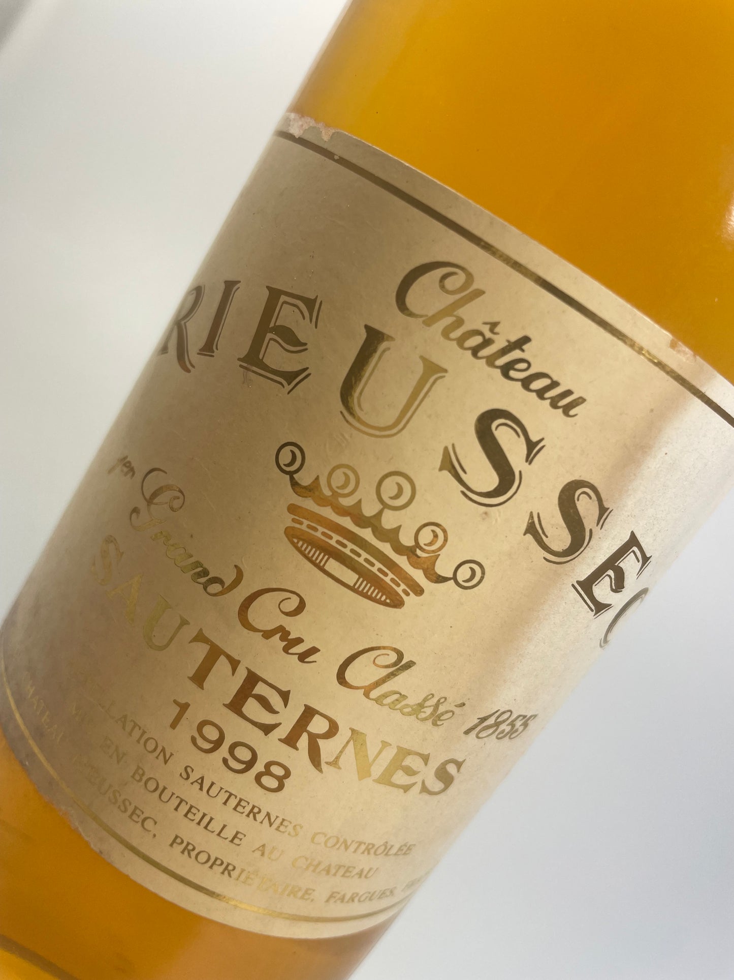 Etikett Rieussec 1998 Sauternes