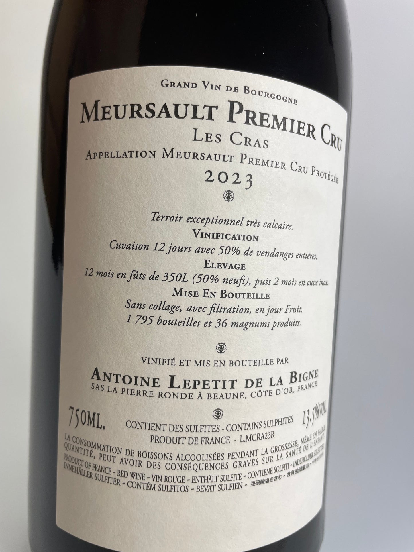 La Pierre Ronde Antoine Lepetit de la Bigne Meursault