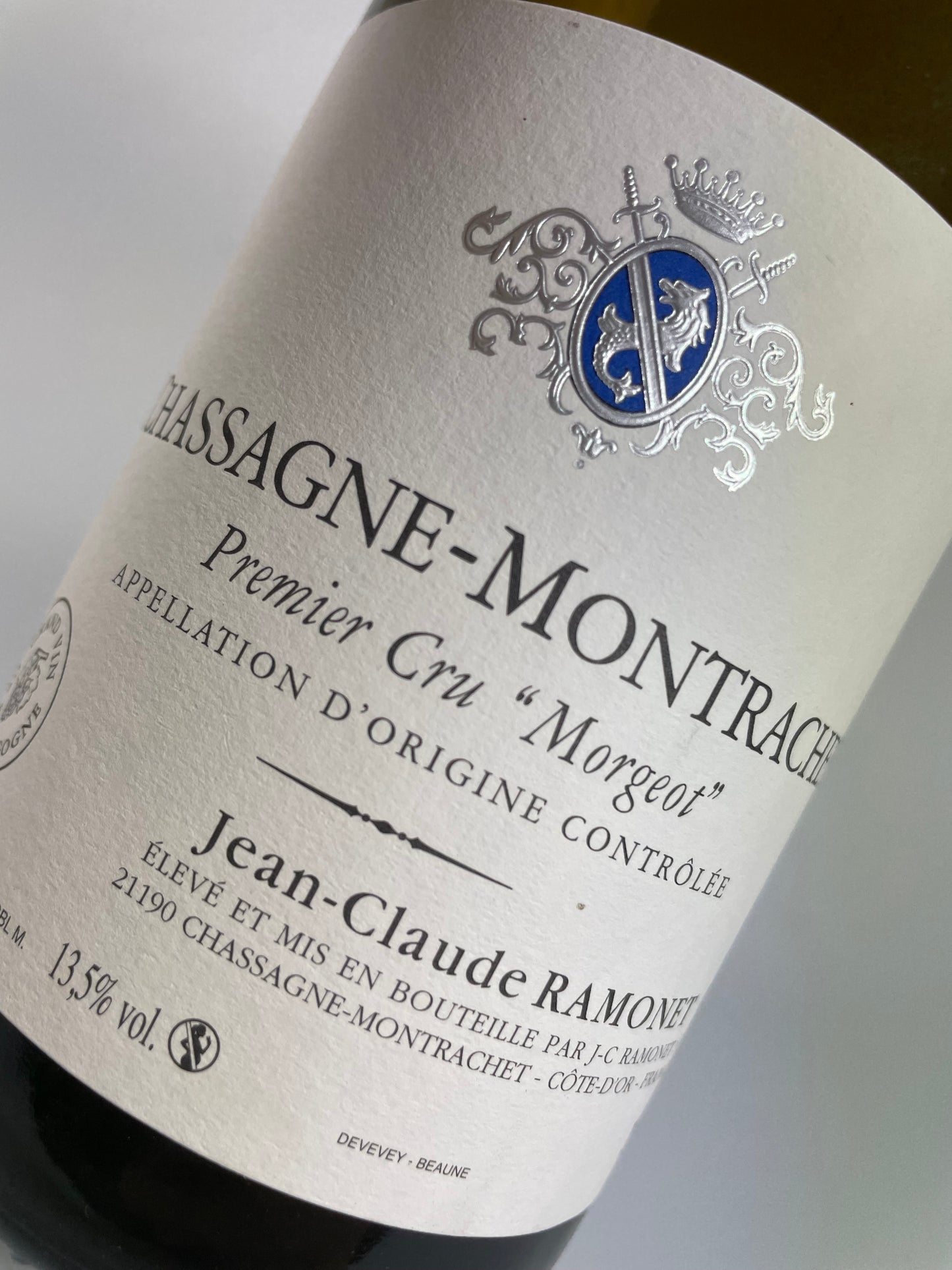 Etikett Ramonet Chassagne Montrachet Morgeot 1er Cru 2021