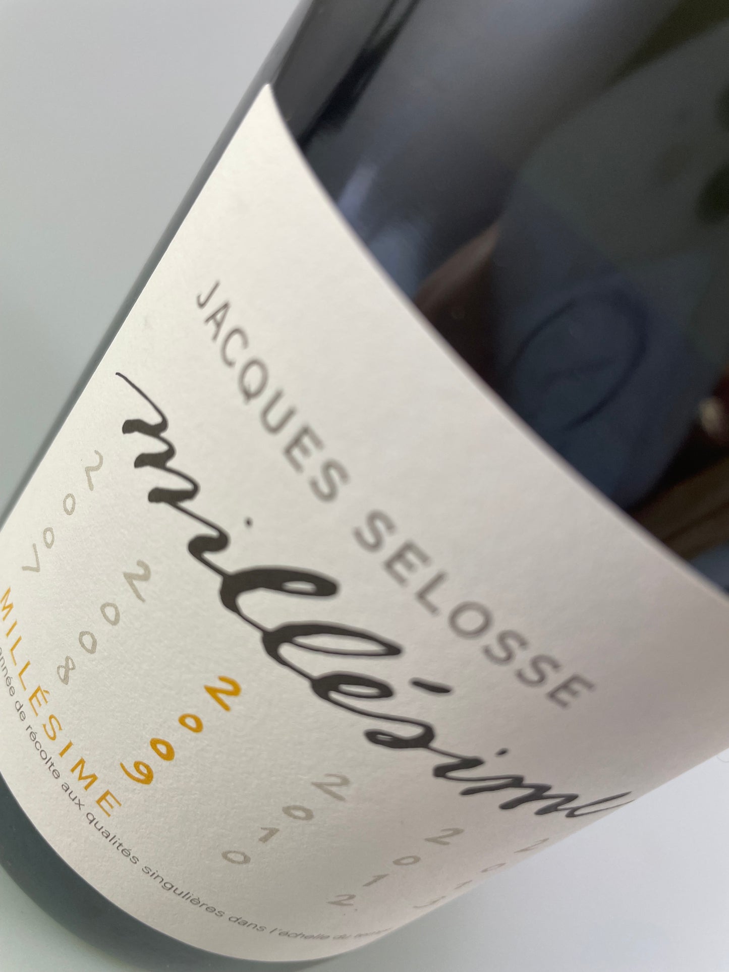 Etikett Champagner Jacques Selosse Millesime 2009