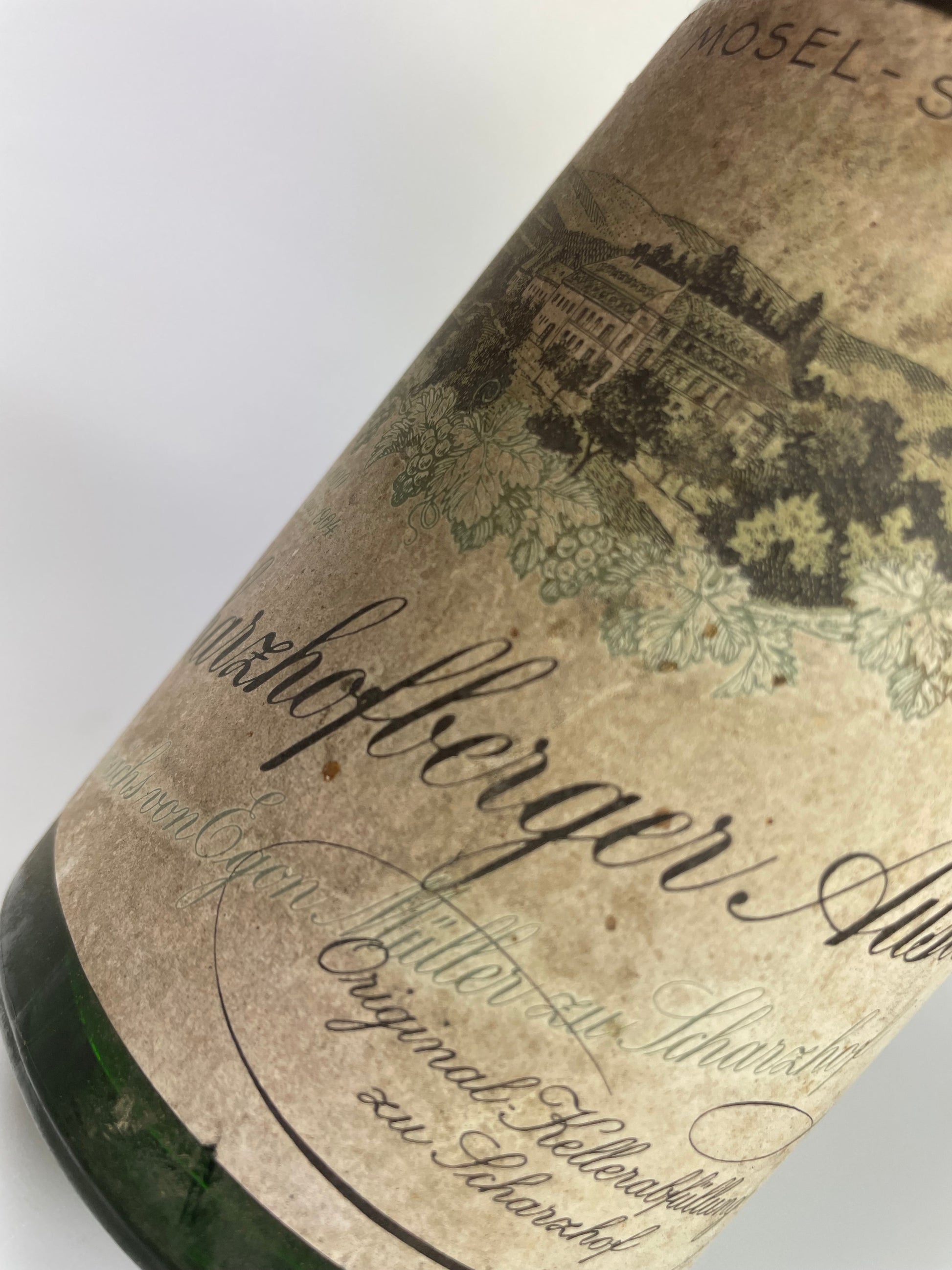 Etikett Scharzhofberger Riesling Auslese von Egon Müller 1964