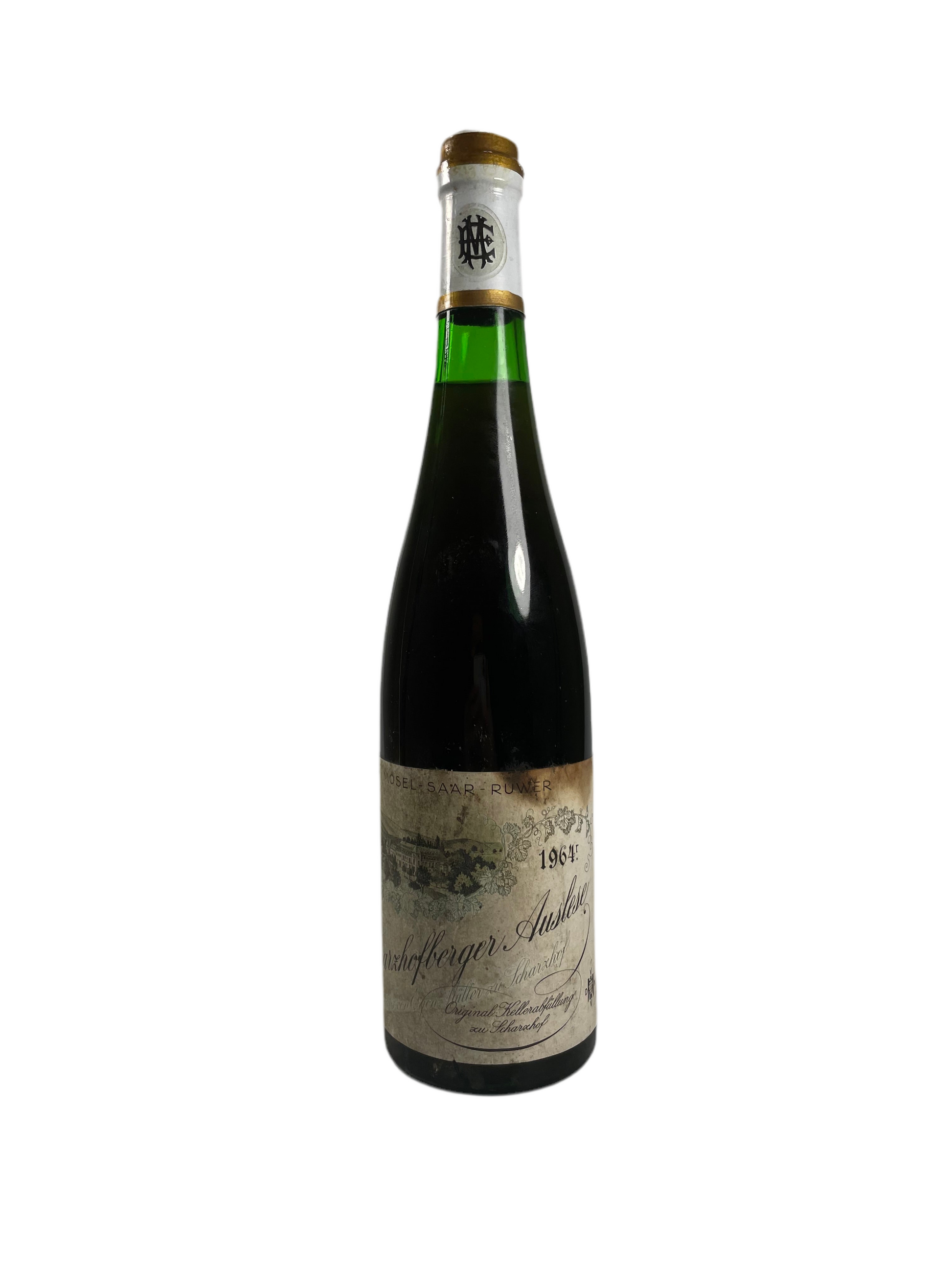 Weinflasche Scharzhofberger Riesling Auslese von Egon Müller 60er
