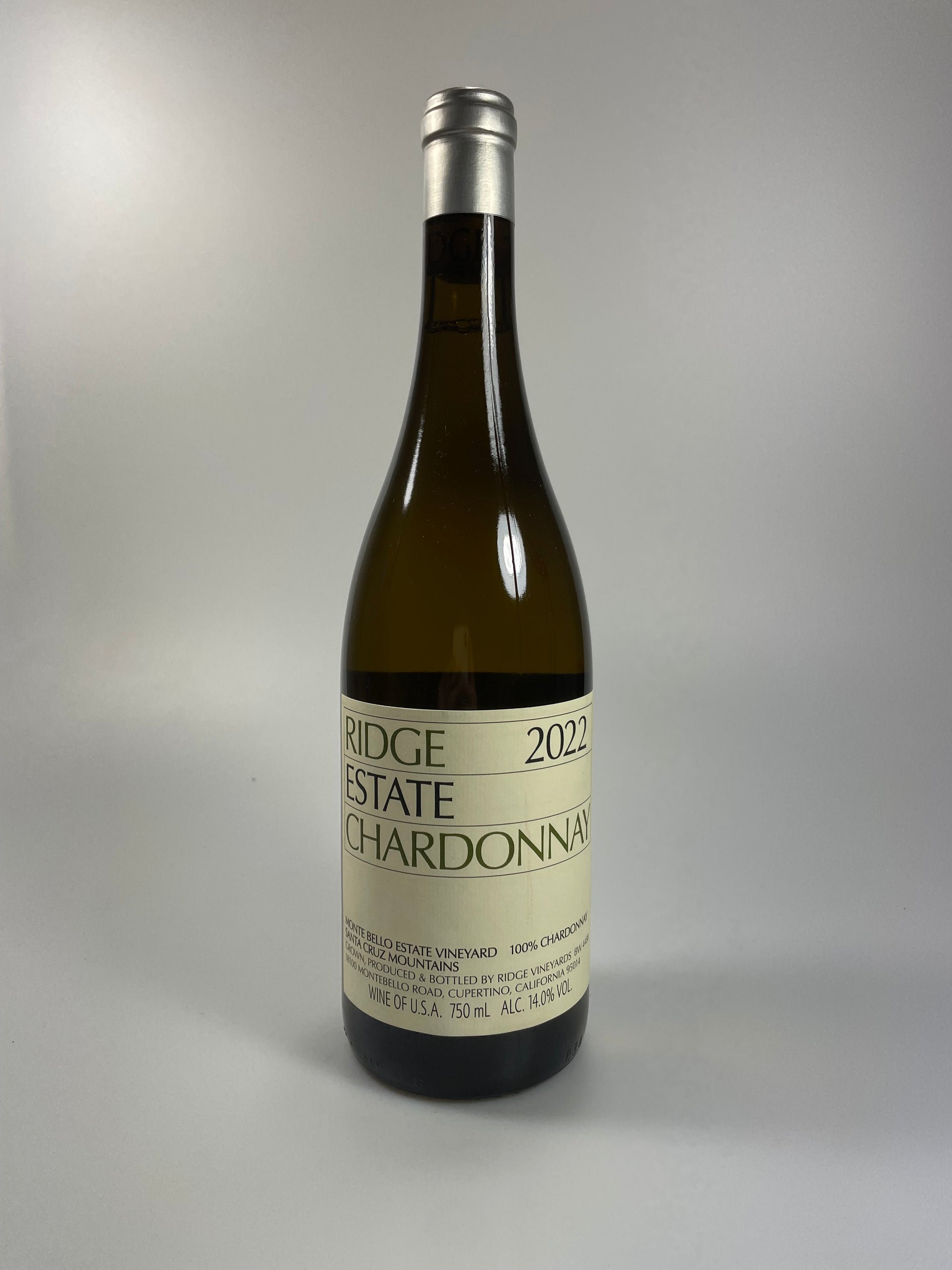 Weinflasche Ridge Estate Chardonnay 2022