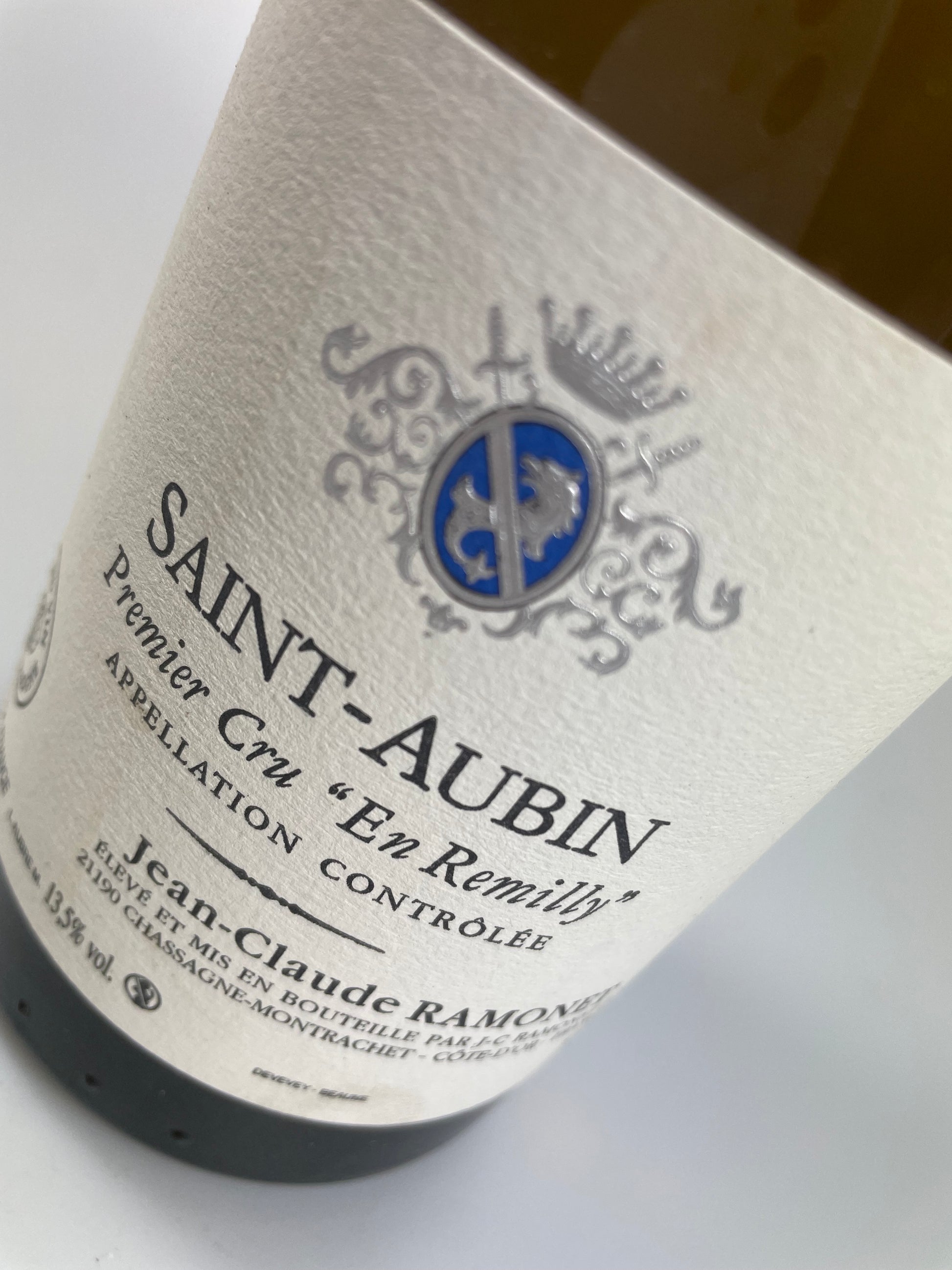 Etikett Saint Aubin En Remilly 1er Cru 2019 Ramonet