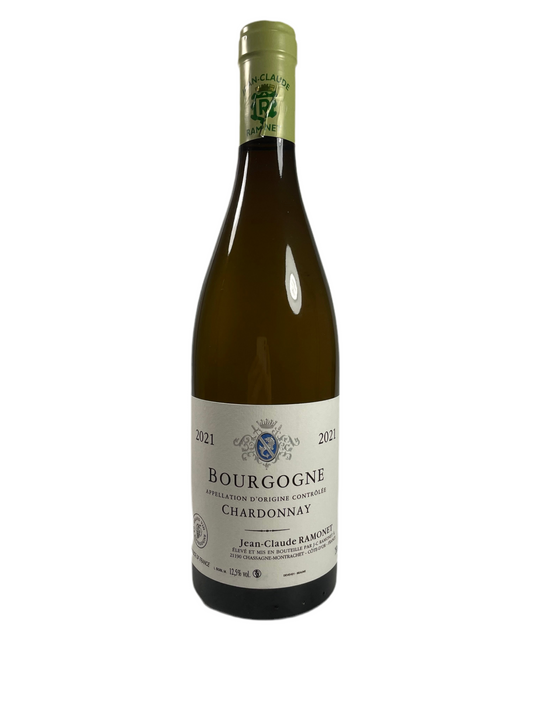 Weinflasche Bourgogne Chardonnay 2021 Ramonet