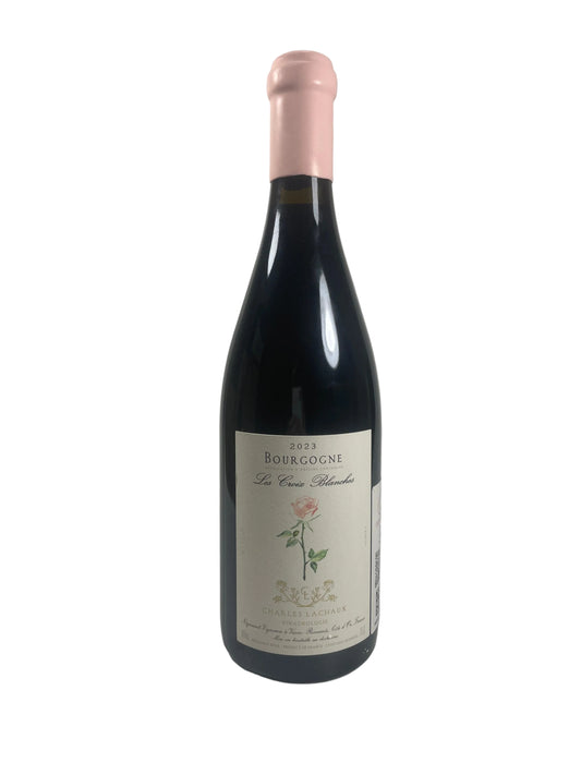 Weinflasche Burgund auf weißem Hintergrund Charles Lachaux