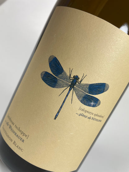 Etikett  Tscheppe Blaue Libelle "plus" Sauvignon Blanc 2022