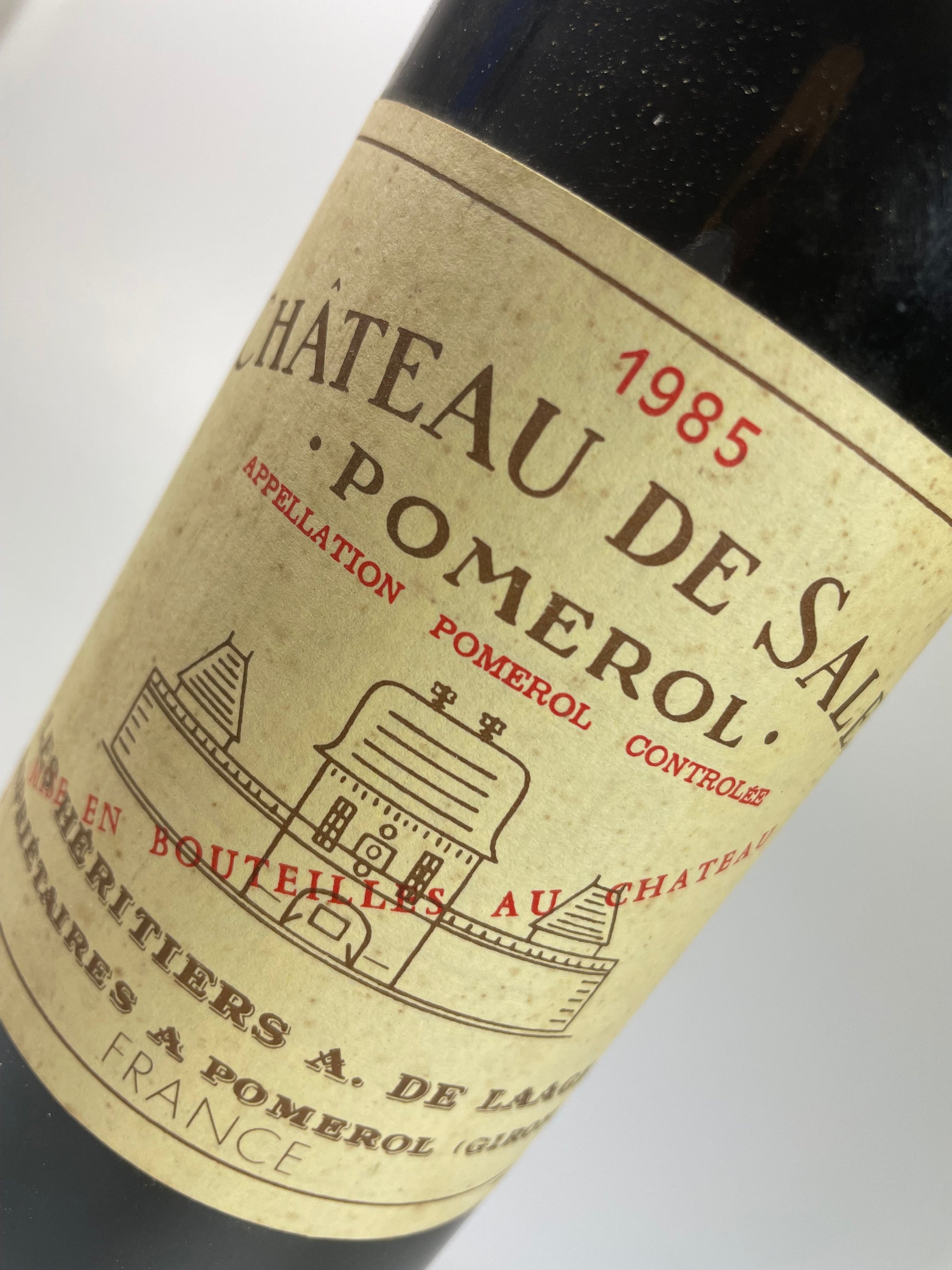 Etikett von weinflasche Chateau de Sales 1985