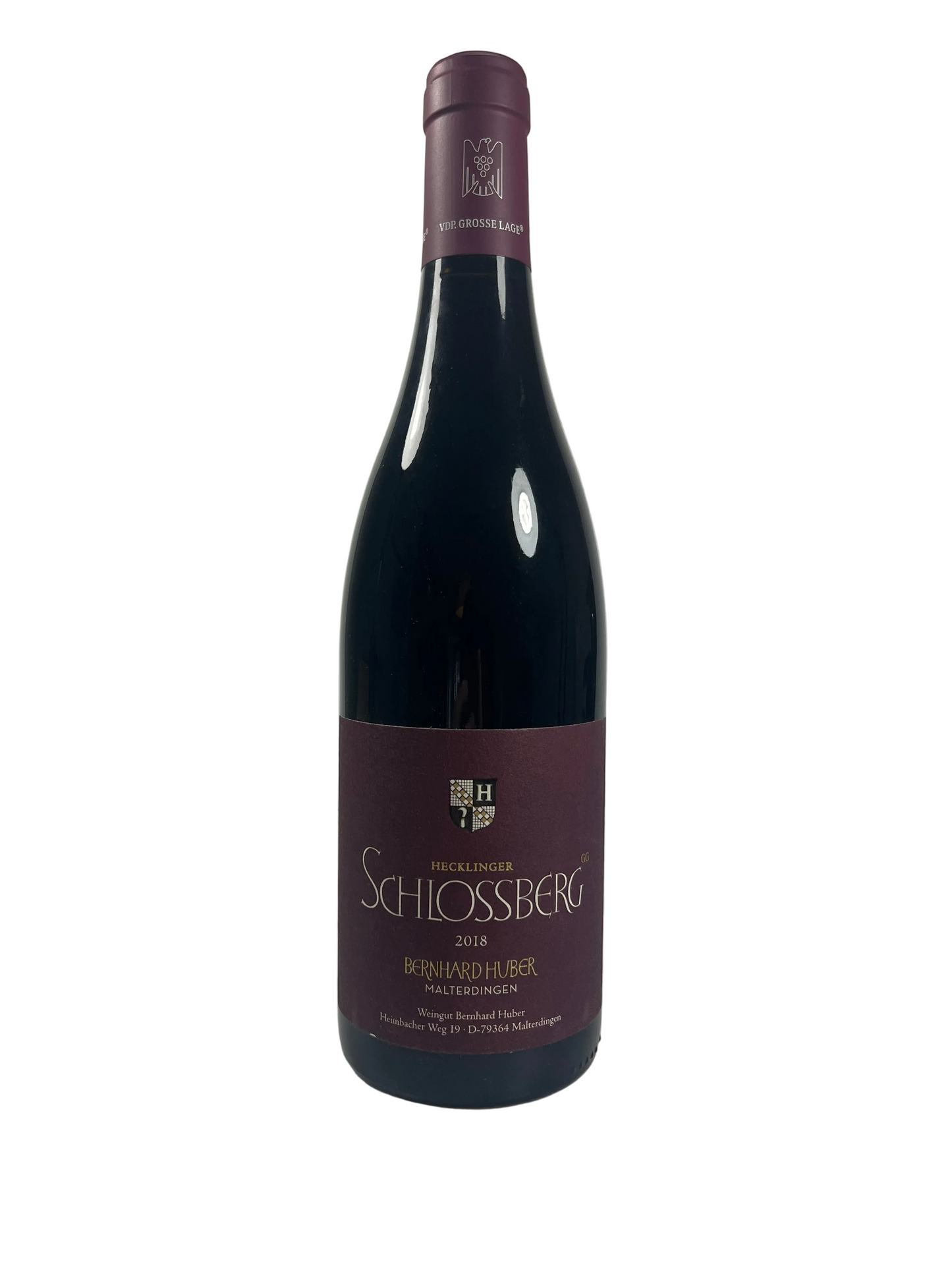 Weinflasche Bernhard Huber Schlossberg Pinot Noir 2018