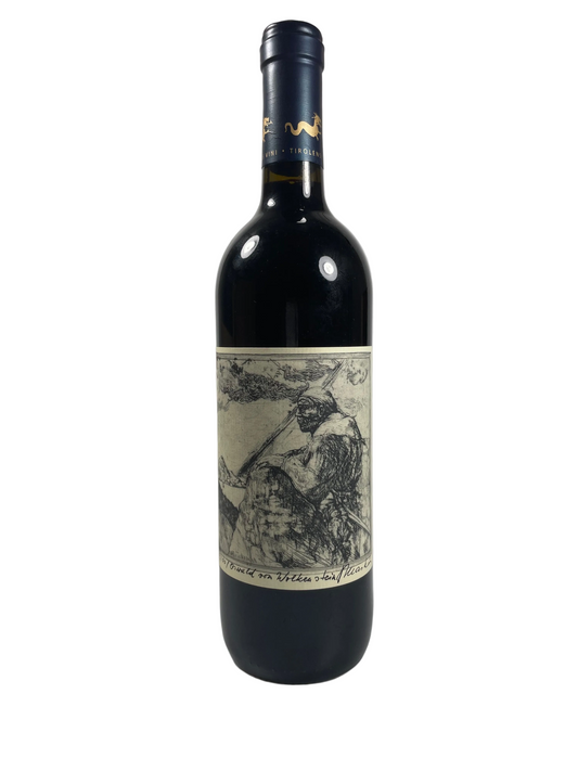 Weinflasche auf weißem Hintergrund Unterganzer Lamarein