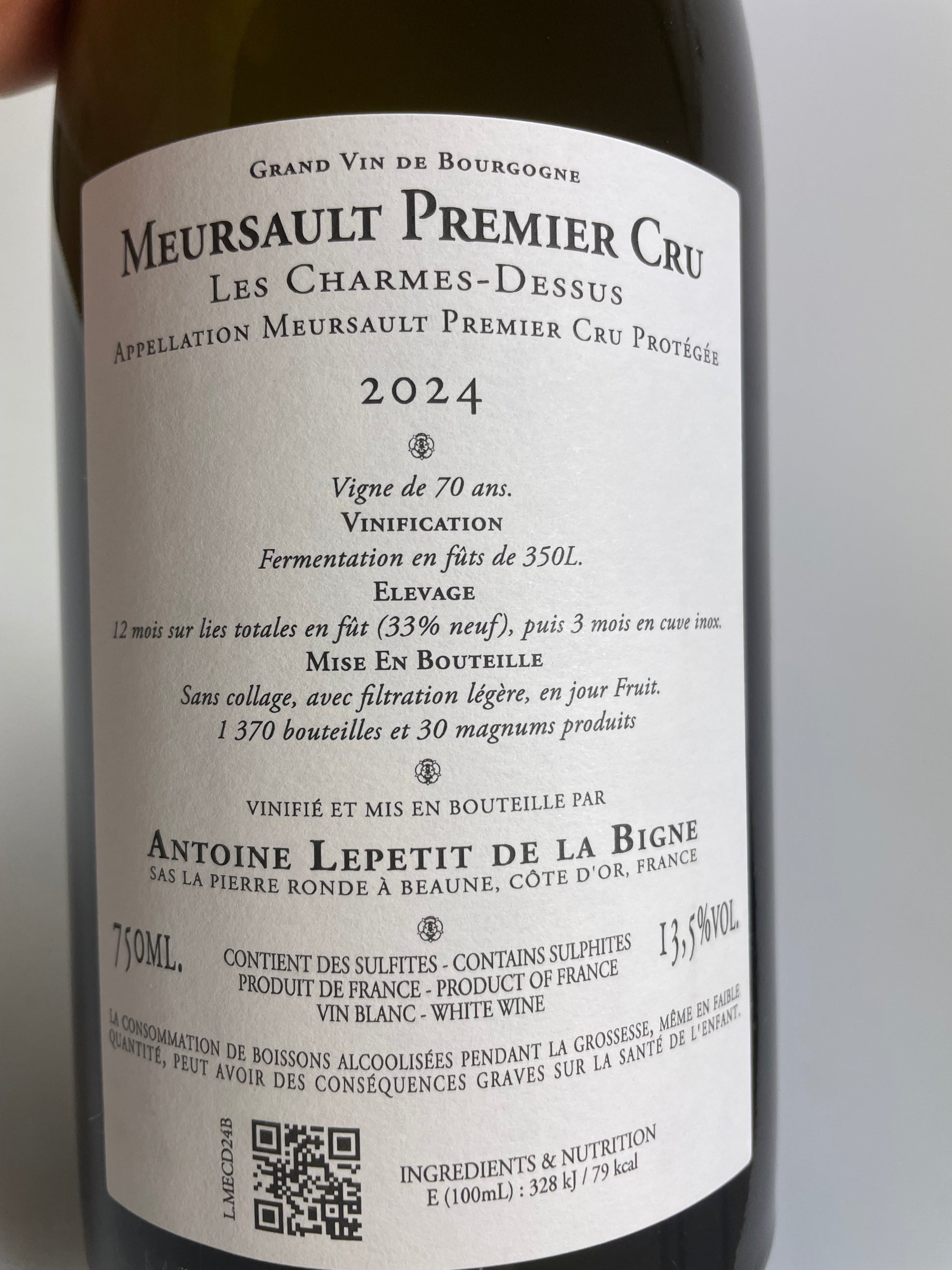 Meursault Les Charmes Dessus 1er Cru 2024
