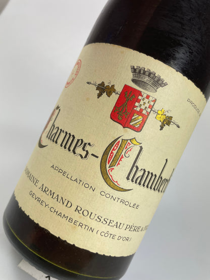 Etikett Charmes Chambertin Grand Cru 1980 von Rousseau