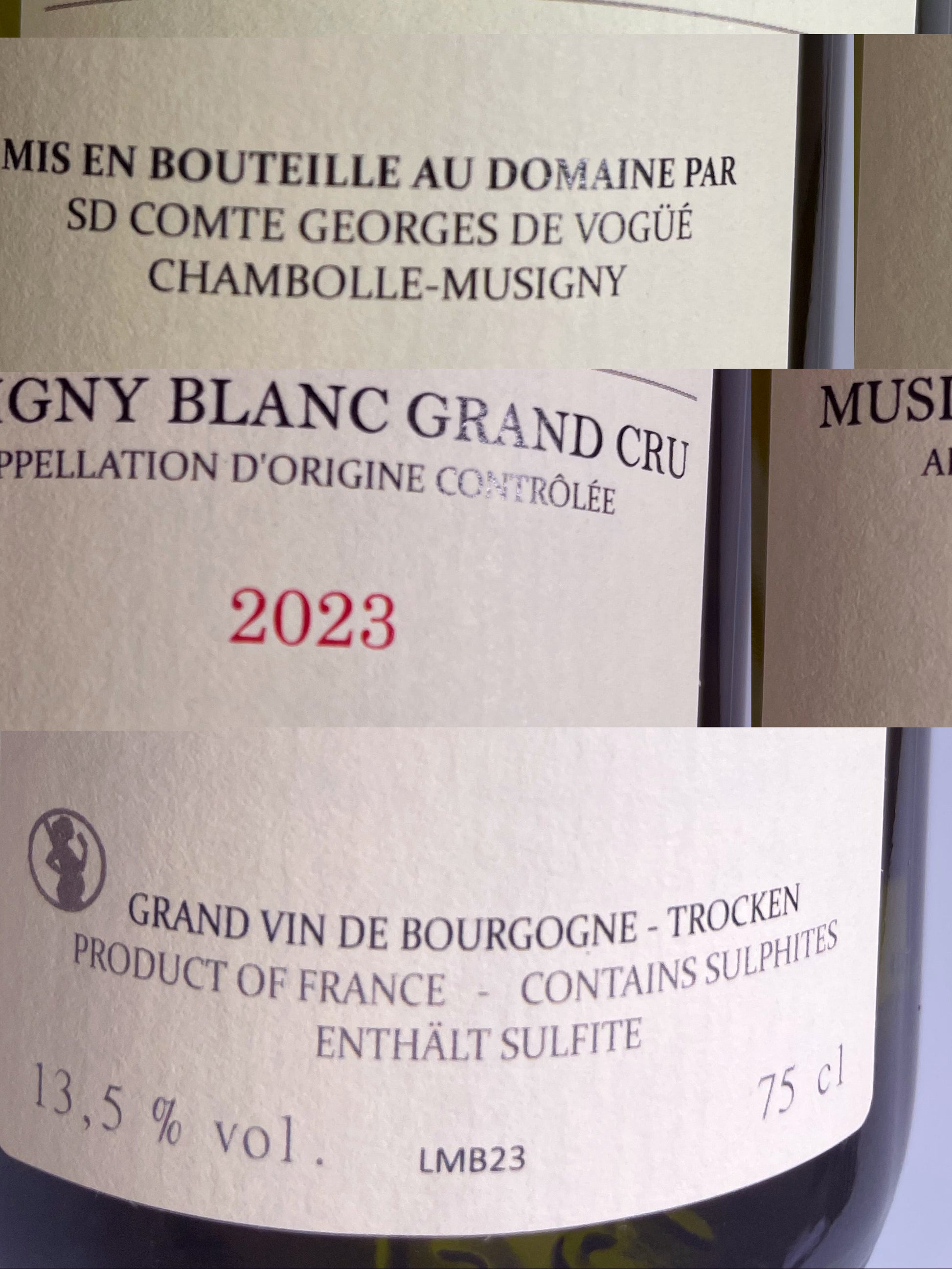 Domaine Comte Georges de Vogue Musigny grand cru blanc 2023