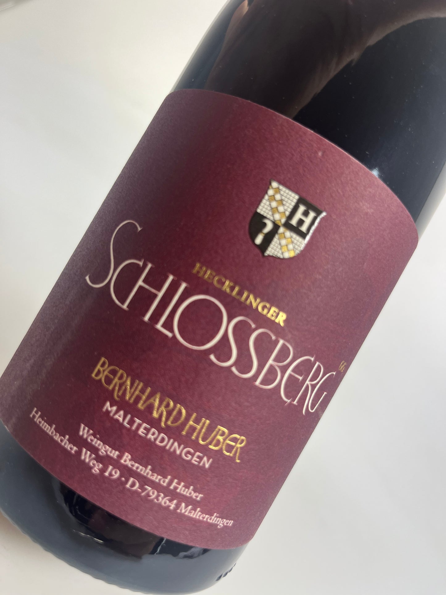 Weinflasche Bernhard Huber Schlossberg Pinot Noir 2015