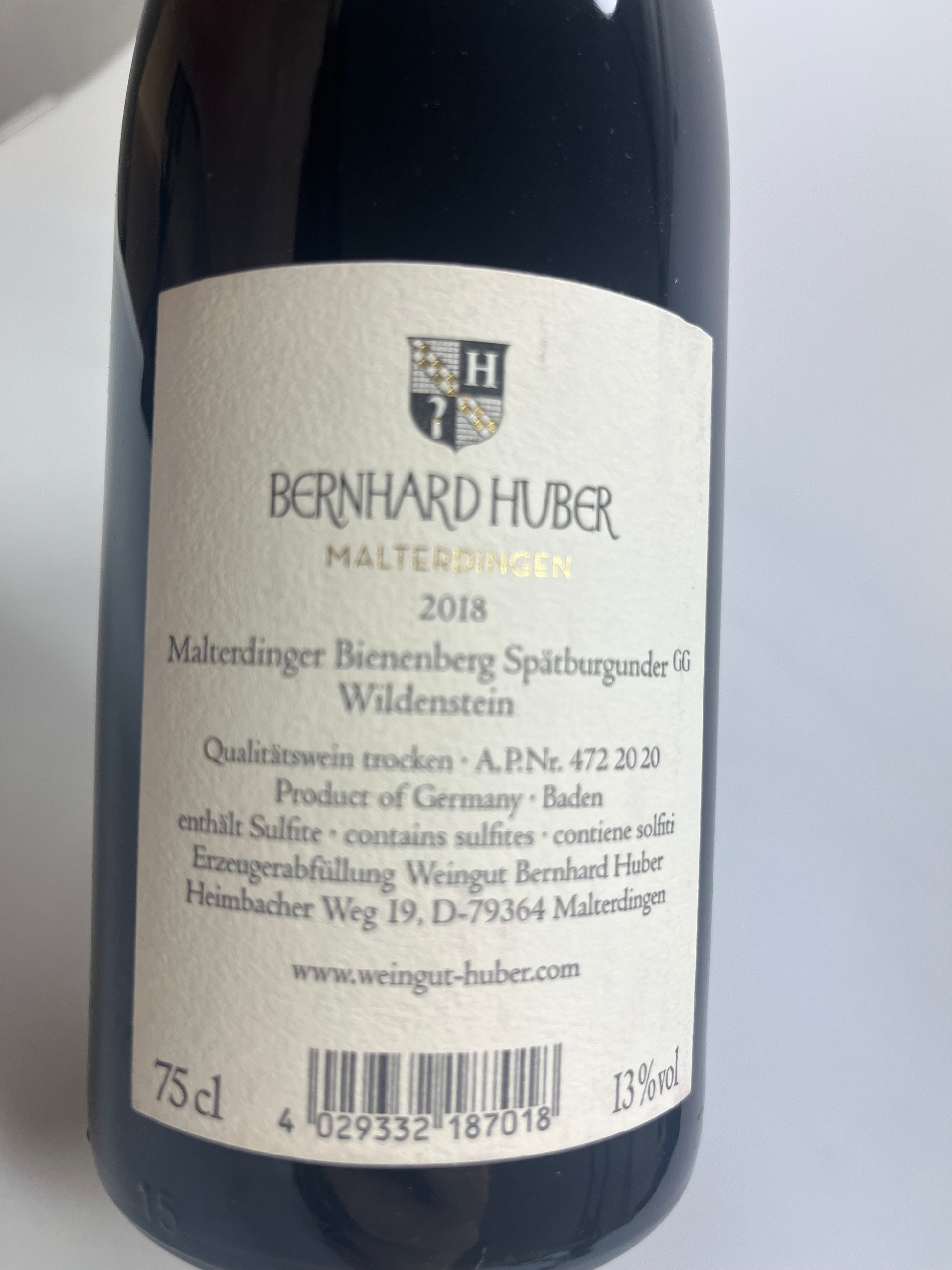 Bernhard Huber Wildenstein -R- Spätburgunder 2018
