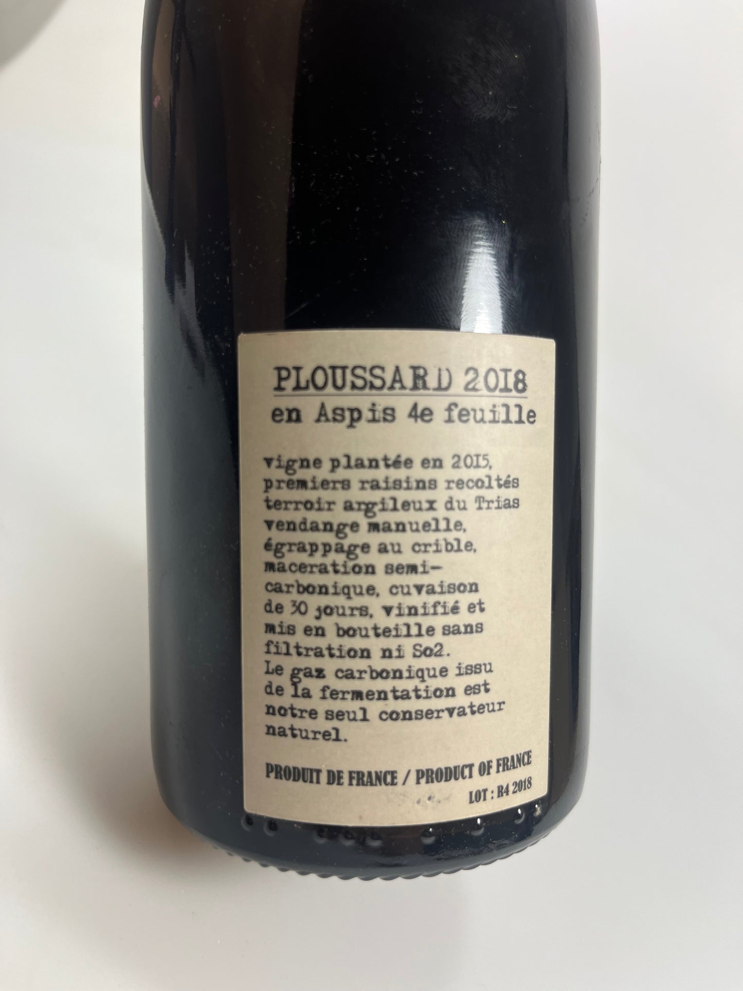 Arbois Pupilin Ploussard en Aspis 4e feuille 2018