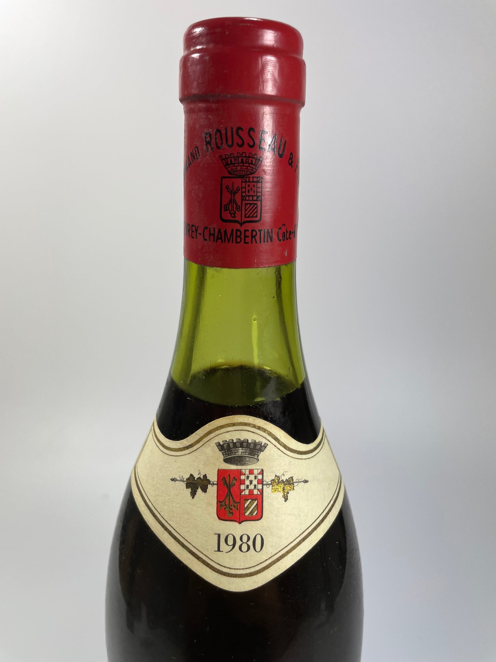 Flaschenhals Charmes Chambertin Grand Cru 1980 von Rousseau
