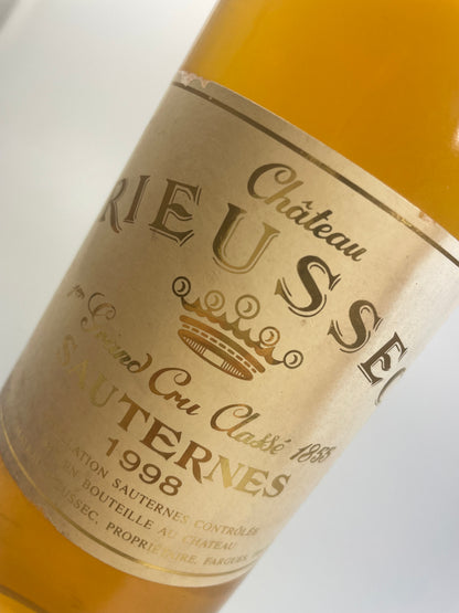 Etikett Rieussec 1998 Sauternes