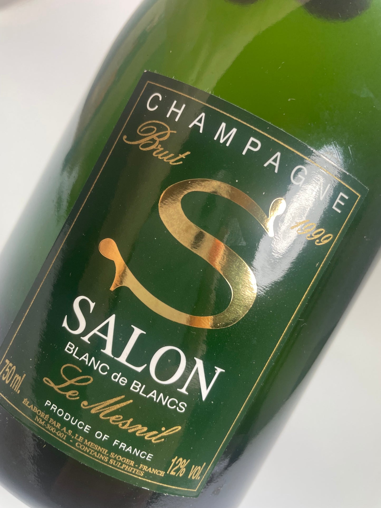 Salon brut blanc de blanc le Mesnil Champagne 1999