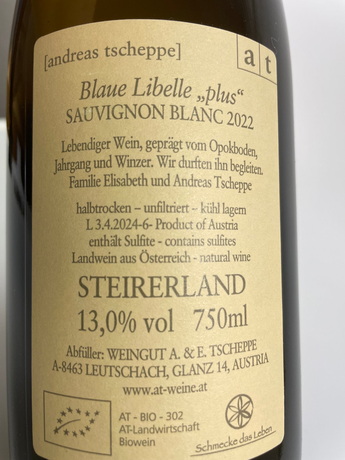 Rücketikett Weinflasche