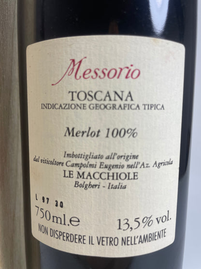 Etikett Le Macchiole Messorio 1997