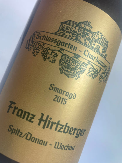 Etikett Schlossgarten Chardonnay Smaragd 2015 Hirtzberger