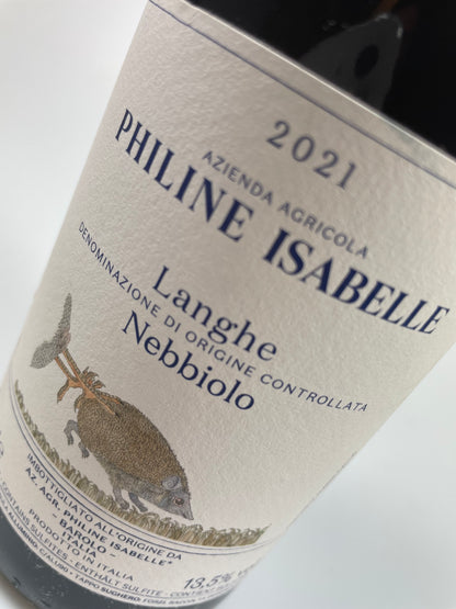 Etikett Philine Isabelle Nebbiolo