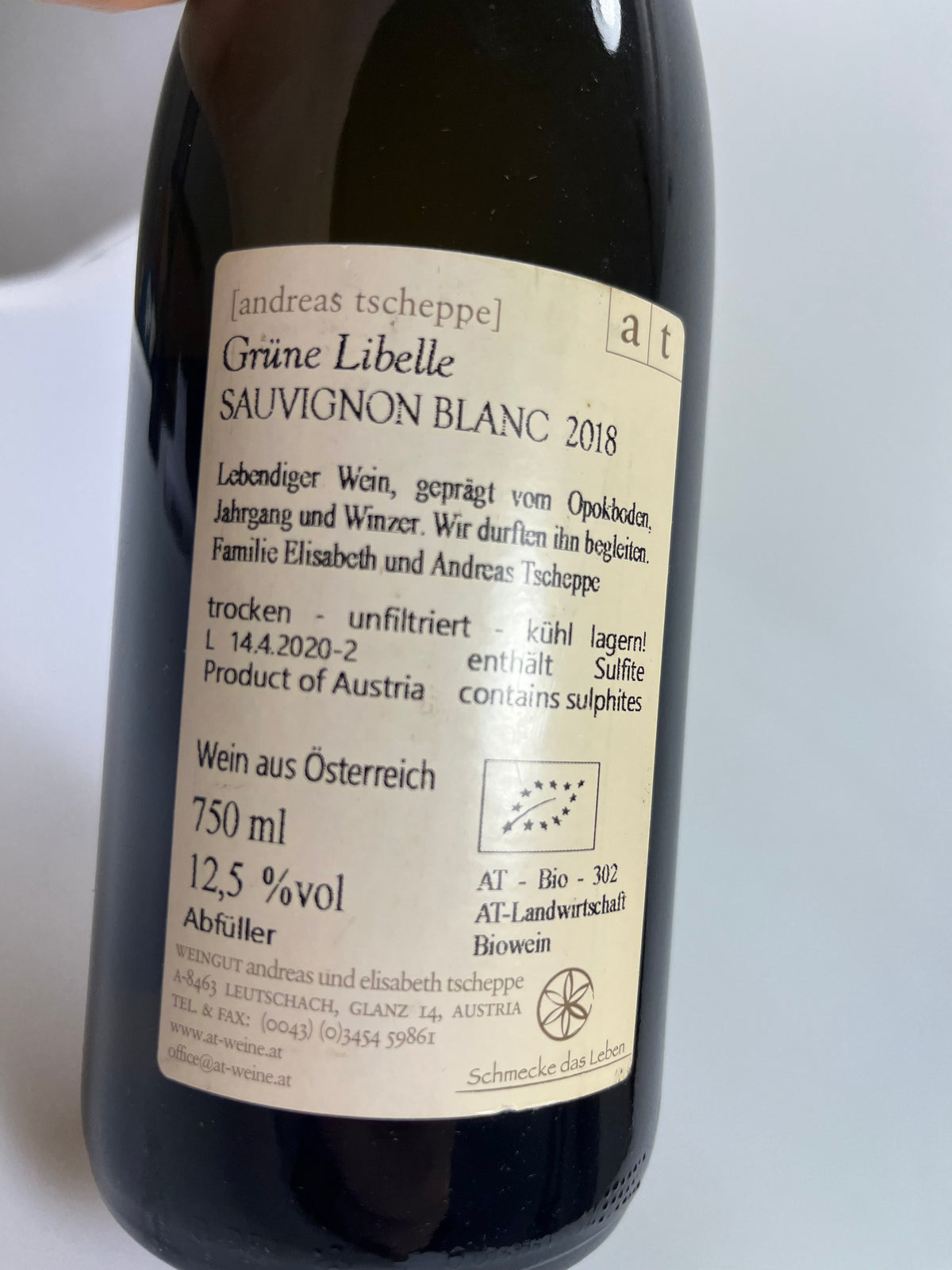 Grüne Libelle Sauvignon Blanc 2018 Tscheppe