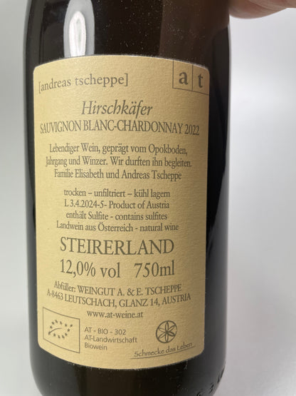 Hirschkäfer Sauvignon Blanc Chardonnay 2022 Tscheppe