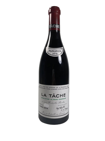 Flsache auf weißem Hintergrund Domaine de La Romane Conti La Tache 2018